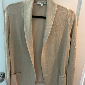 BR shawl style cardigan. Gold metallic, size M